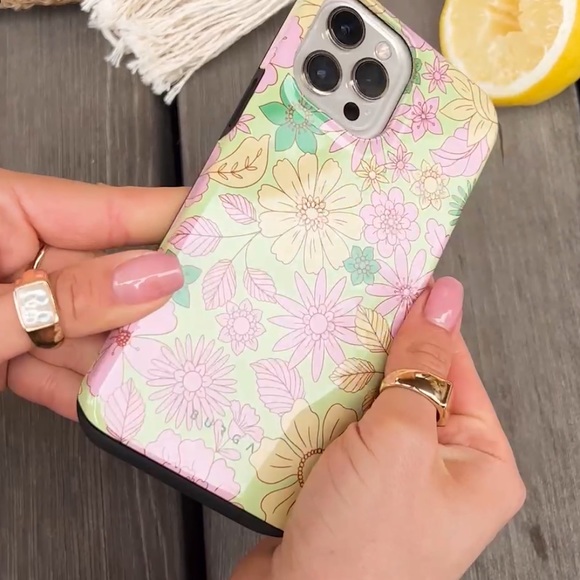 Burga iPhone 14 Pro Case | Amalfi Coast - Colorful Floral | MagSafe | NEW - Picture 7 of 8